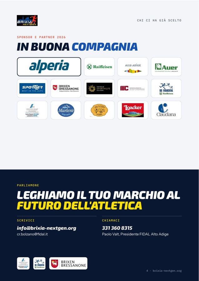 Media kit, pagina 4: partner e contatti