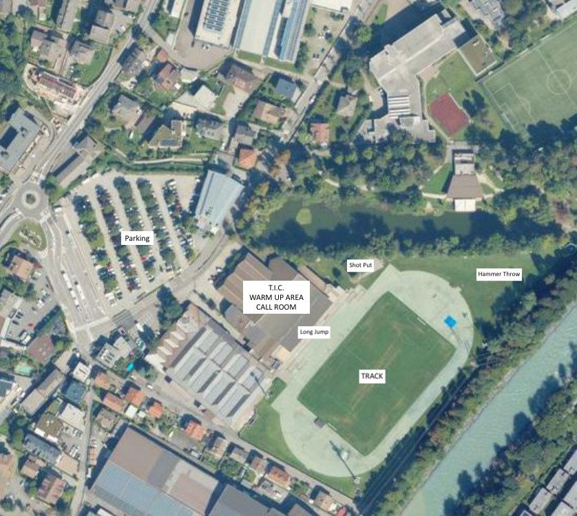 Vista aerea della Raiffeisen Arena